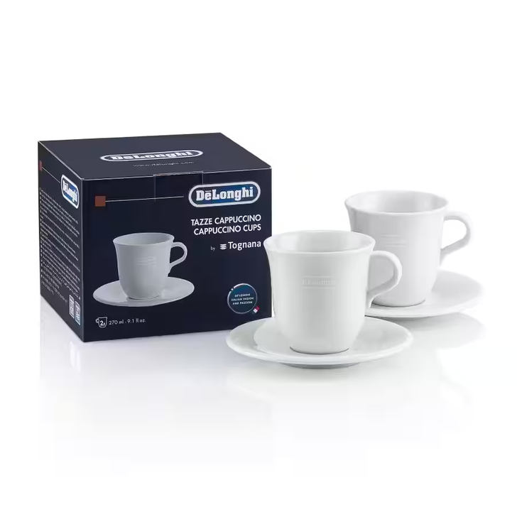 DeLonghi Porcelain Cappuccino Cups DLSC309 :  
COFFEE CUPS, GLASSES AND TRAVEL MUGS
Porcelin Cappuccino Cups
DLSC309
